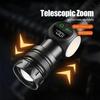 Rechargeable LED Flashlight Powerful Battery Flash Light  with Tail Magnet Zoom Torch Light Long Range Lamp for Camping
