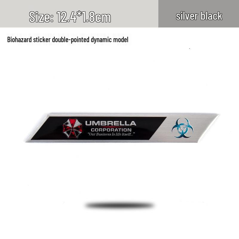 Creative Metal Car Stickers: Biochemical Crisis Scratch Cover & Umbrella Design