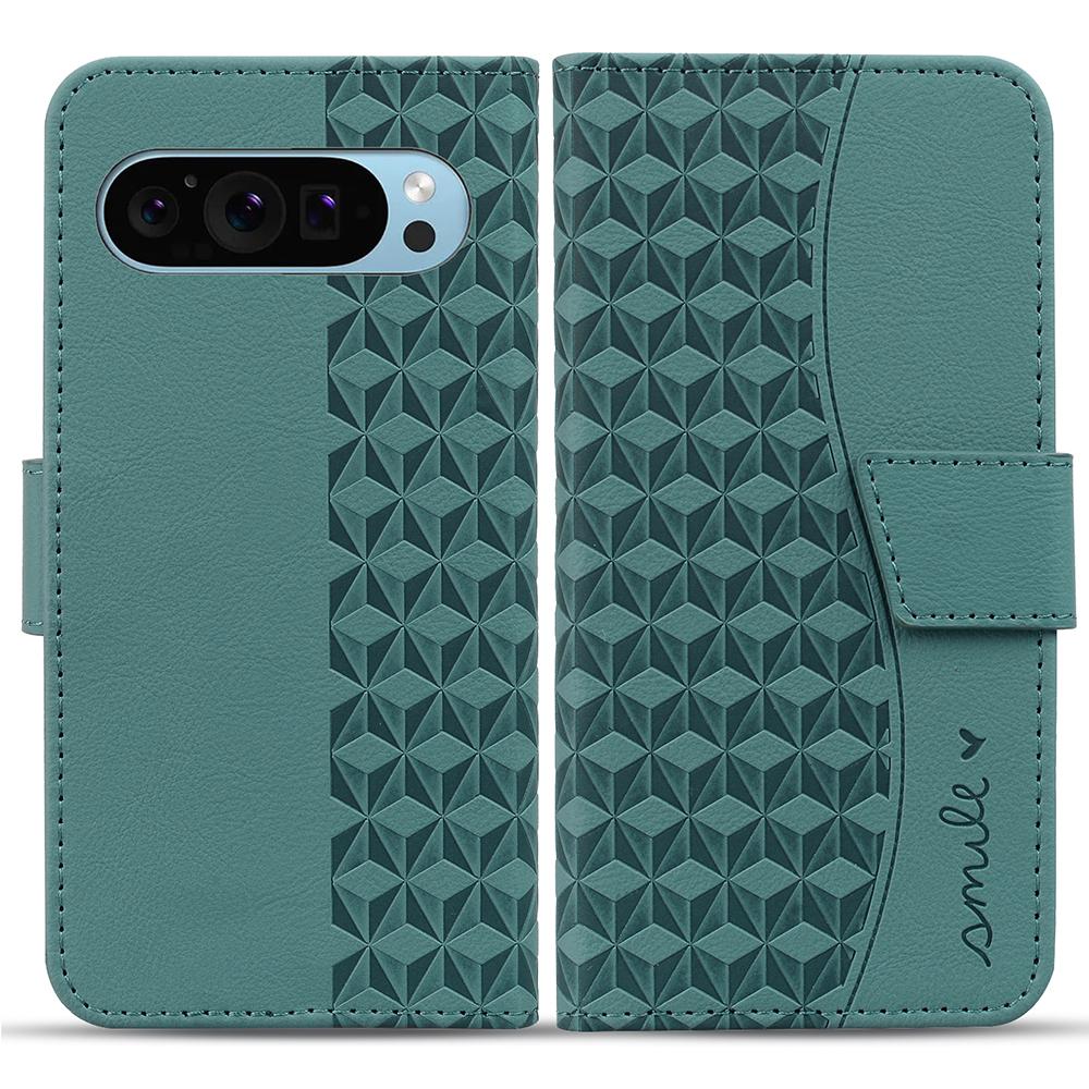 For Google Pixel 10 Pro XL/9 Pro XL Case Rhombus Pattern Leather Wallet Phone Cover
