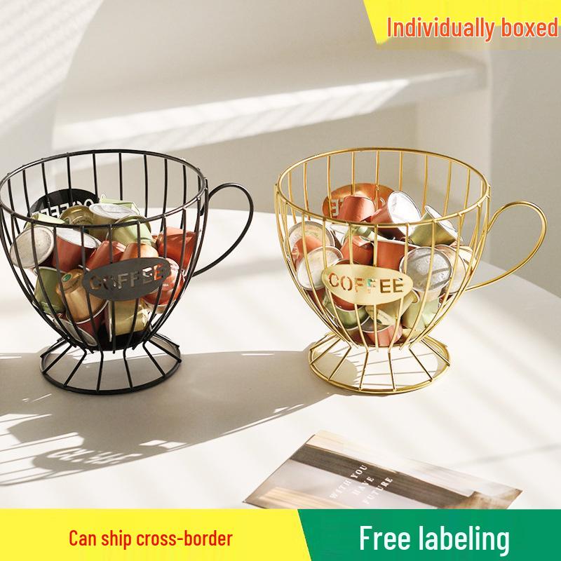 Nordic Light Luxury Snack and Coffee Capsule Organizer Display Rack