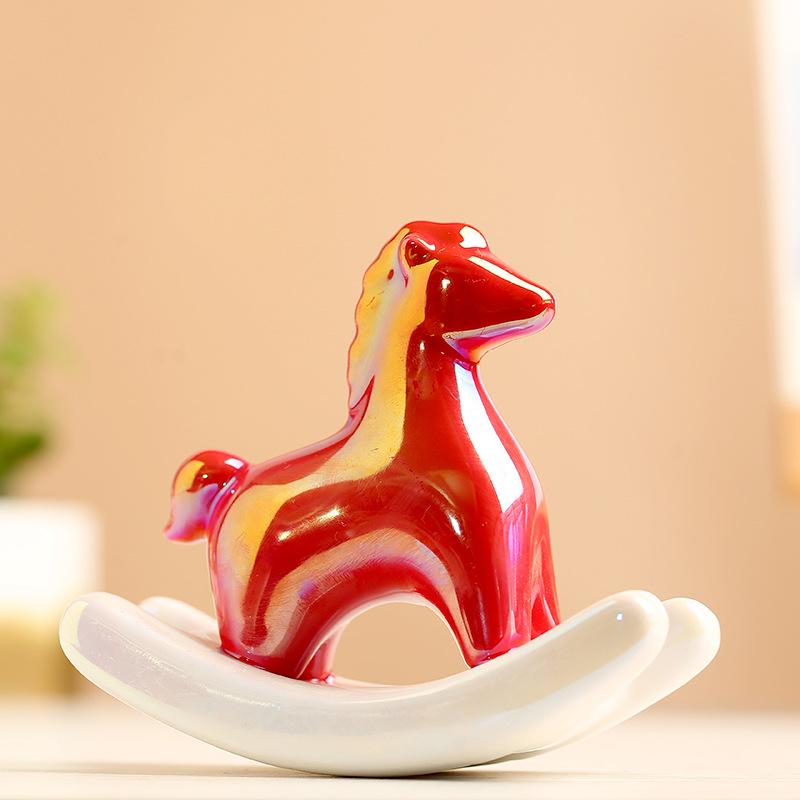 

Творческий качалка керамические украшения простой дом гостиная офис украшение веранда рабочий стол чай домашнее животное поделки украшение дома