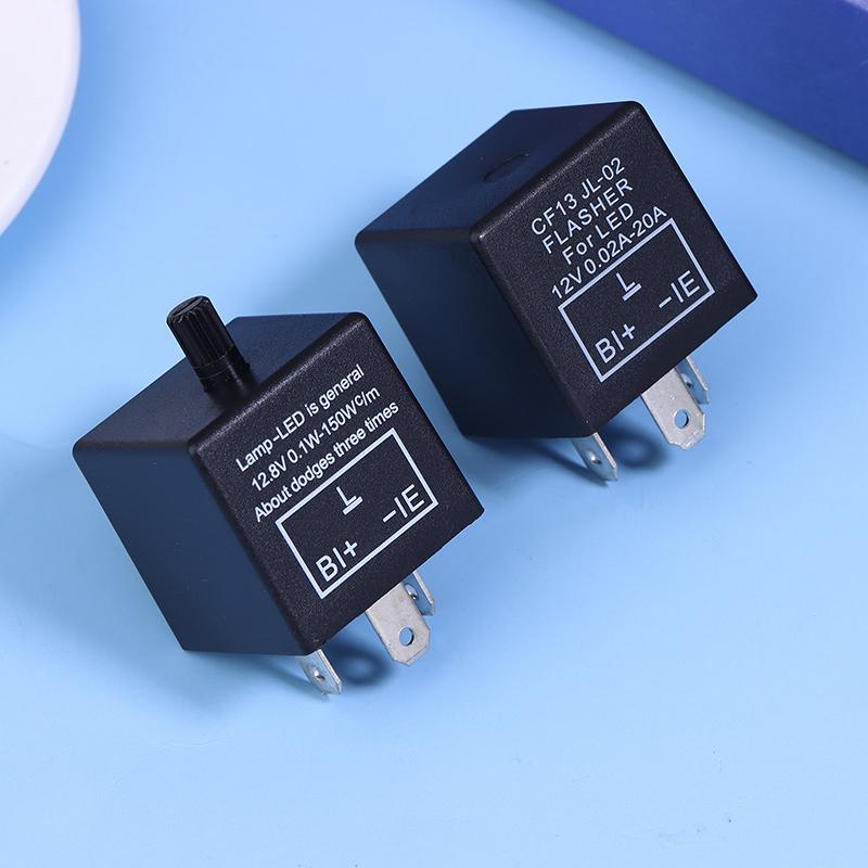 CF13KT CF13 CF14 Universal 3 Pins 12V 0.02A-20A Adjustable LED Turn Light Flasher Flash Relay Motorcycle Switch