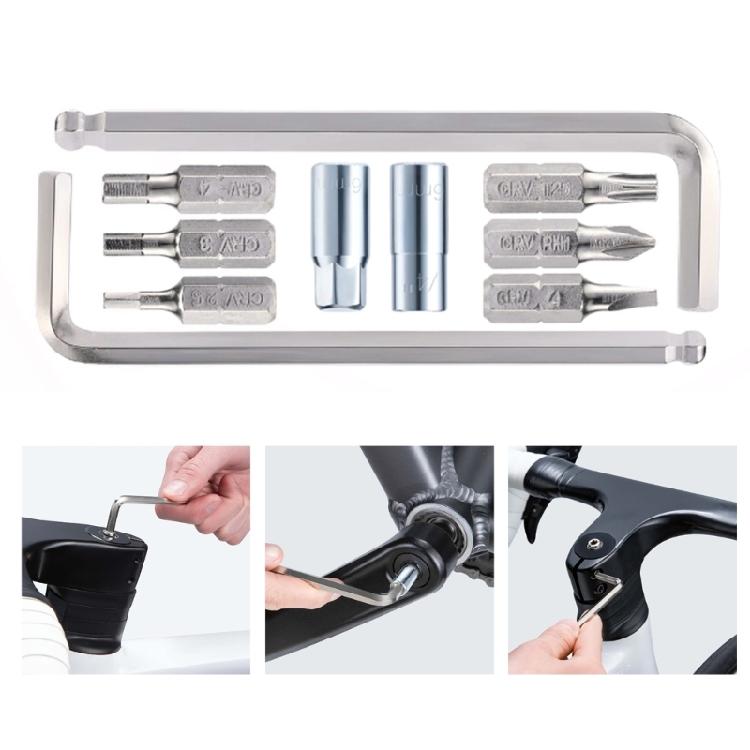 Durability Bicycles Maintenances Tool Portables Socket Multipurpose Wrenches for Beginner and Enthusiasts