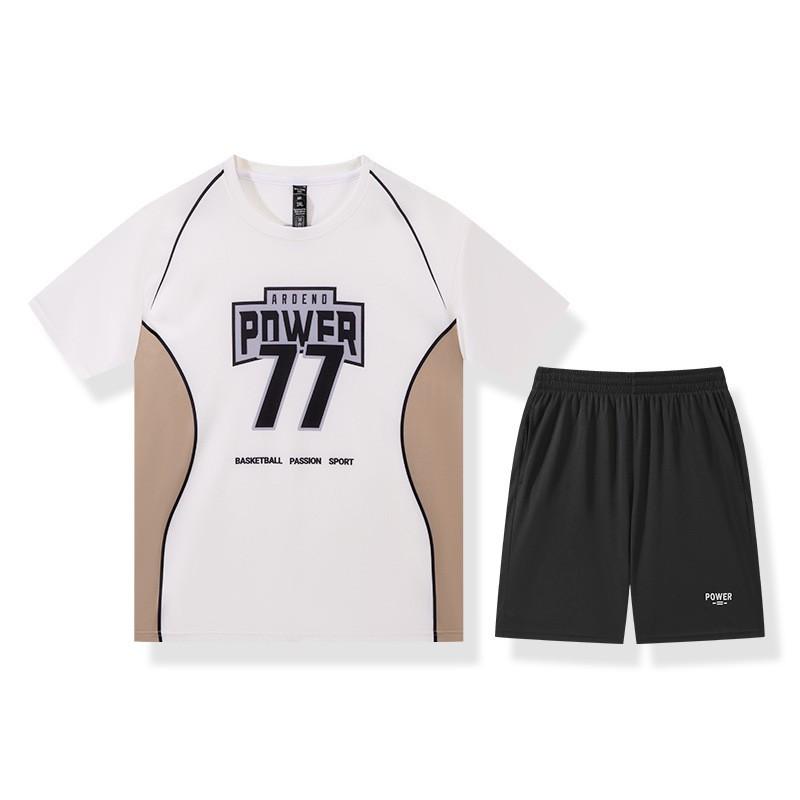 Quick-Dry Basketball Training Set Men Women - Short Sleeve Top Shorts Moisture-Wicking Sportswear Court Practice
