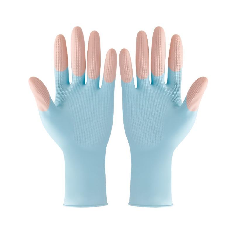 Verdickte Gummihandschuhe, Langlebig, Wasserdicht, Sauber, Zum Spülen, Wäschewaschen und in der Küche, Lang anhaltende Schutzhandschuhe für den Hausgebrauch