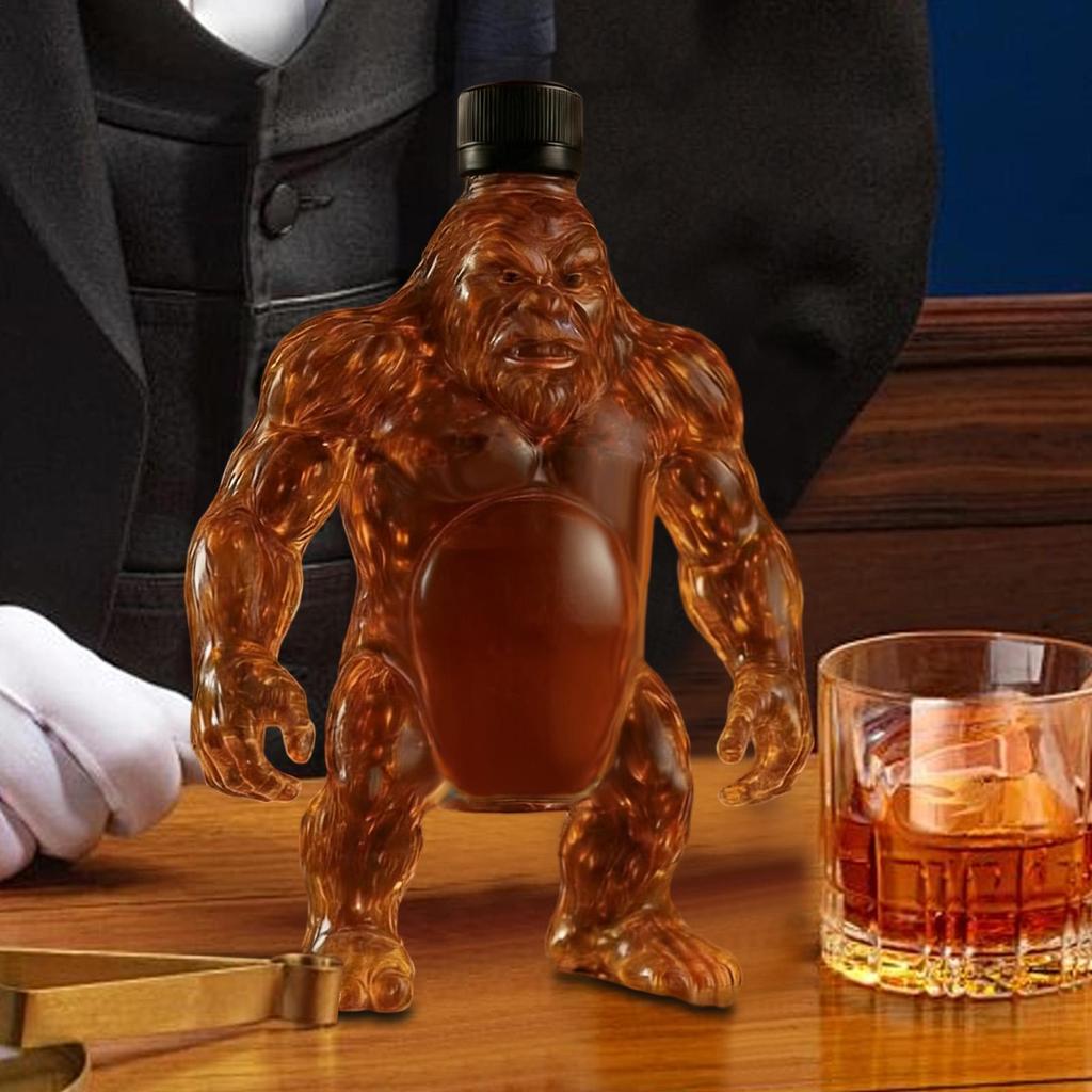 Liquor Decanters 350ml Hand Carved Glass Aerator Holder Cute Decanter Bottle for Men Father Dad Birthday Retirement Christmas