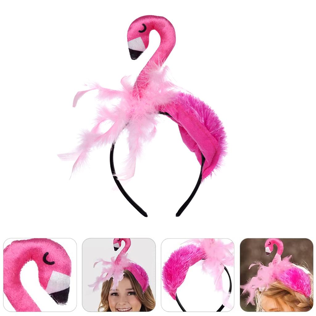 Cartoon Flamingo Headband, Decoration hoops Hair Accessories Headdress for Girls Teens Women Party
