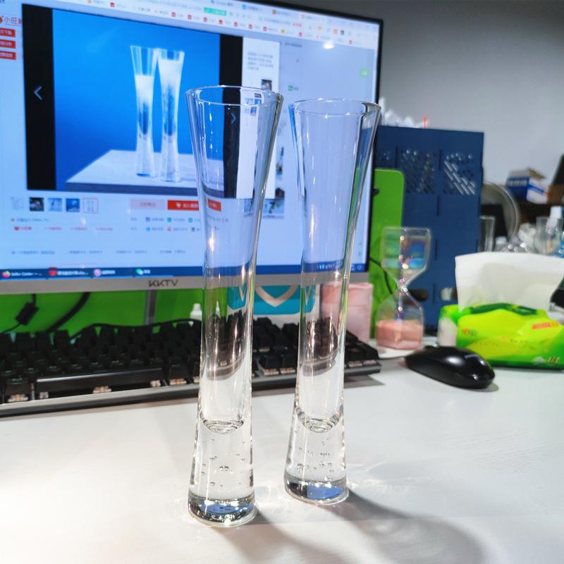 2 Pcs British Moya Champagne Flutes Wedding Party Sparkling Wine Glass Crystal Aperitif Goblet Sherry Cups Restaurant Glassware
