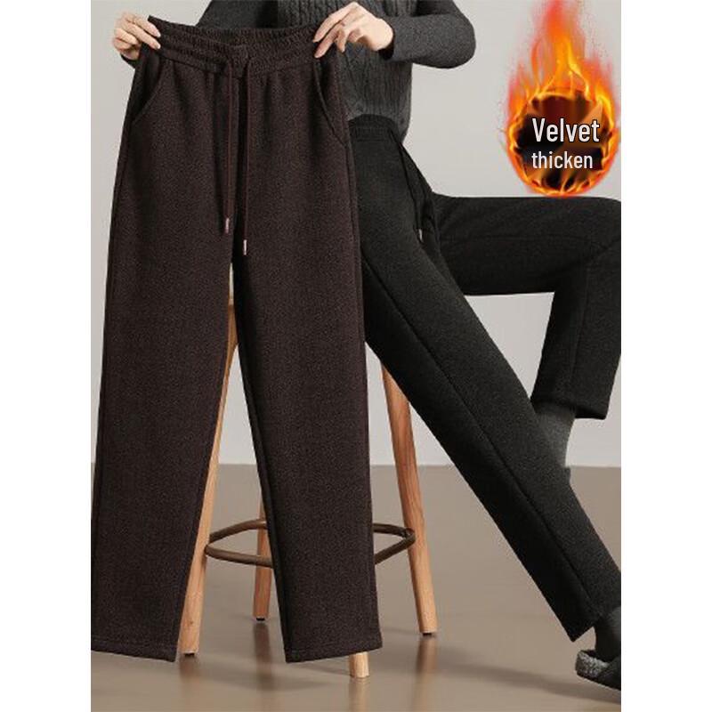 

Women s Fleece-Lined Straight-Leg Casual Pants 2XL