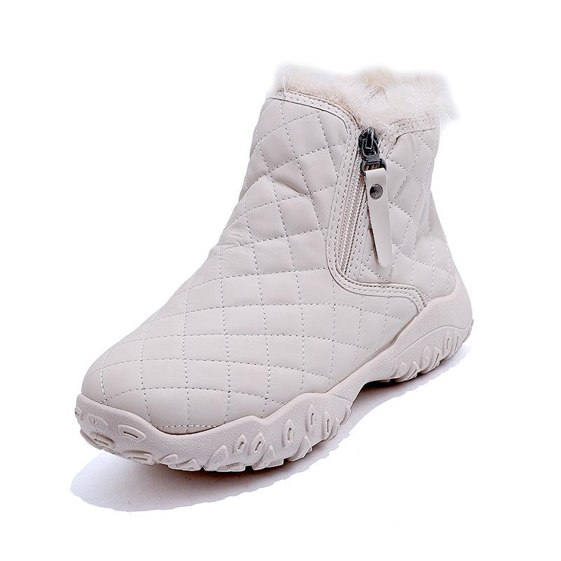 Women Fashion Fur Integrated Fleece Lined Thick Sole Warm Winter Snow Boots