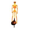 Automatic Dusk to Dawn Lamps Solar Skeleton Garden Stake Light, Halloween 3D Glowing Skull Yard Festive Outdoor Party Lighting Decor with LED,