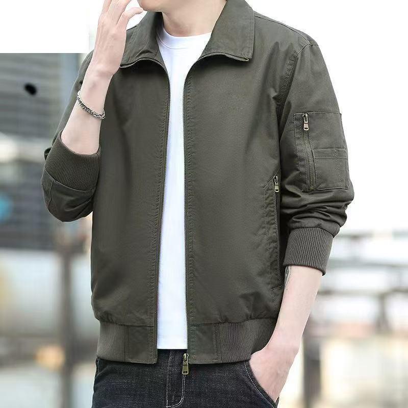 Men s 25th Anniversary Japanese Style Outdoor Lapel Jacket: Solid Color, Casual Workwear L (100-115 jin)