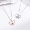Bow Fritillary Versatile Necklace Female Korean Version Mori Girl Heart Girlfriend Necklace