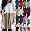 Elegant Women's Jumper Mini Dress Blouse In Vibrant Colors With Two Pockets