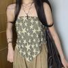 Wasteland-Inspired Y2K Lucky Star Bandana: Spicy Girl Subculture Silk Scarf for Women, Street Hip-Hop Style