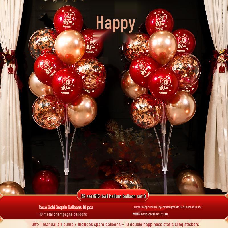 Wedding & Engagement Balloon Decoration Set for Living Room, Bridal Chamber, Aisle Guide, and New House Decor