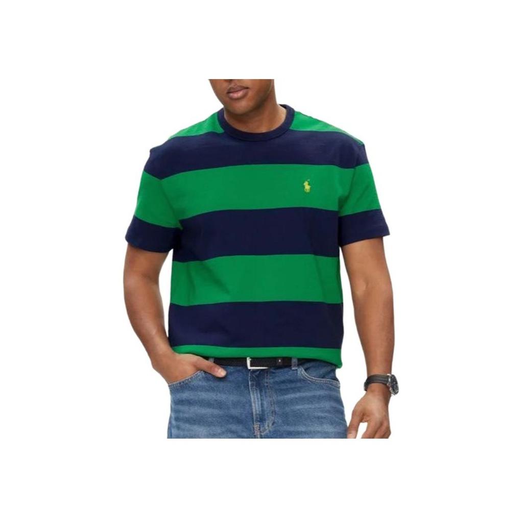 Polo Ralph Lauren Striped Logo Round Neck Straight Fit Short Sleeve T-Shirt Men Tops Multicolor 710934652-001