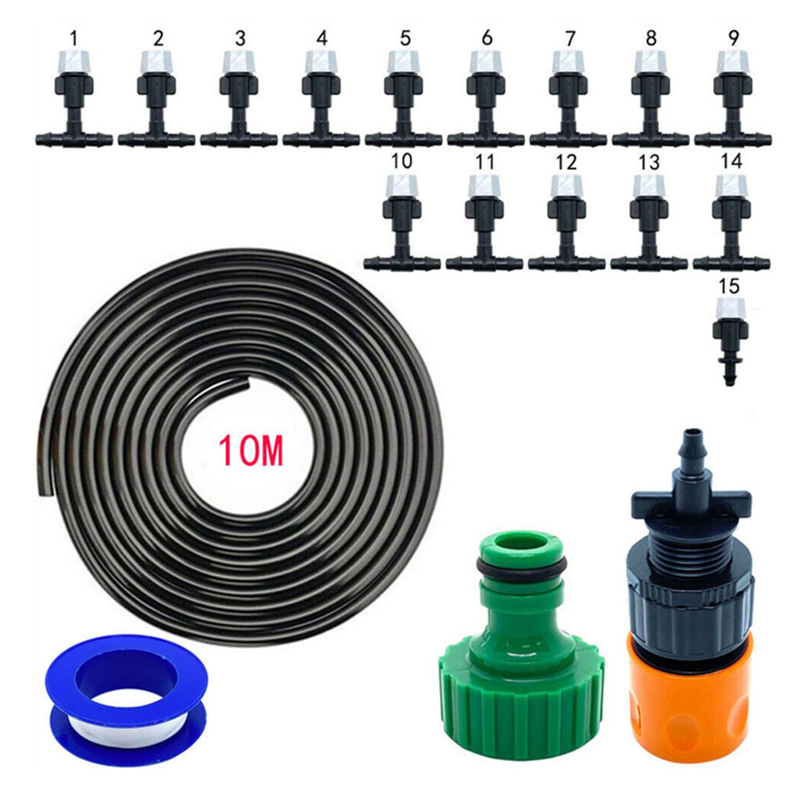 

33ft Drip Irrigation System Plant Garden Automatic Watering Hose Kit Micro Sprinkler 1 Kit