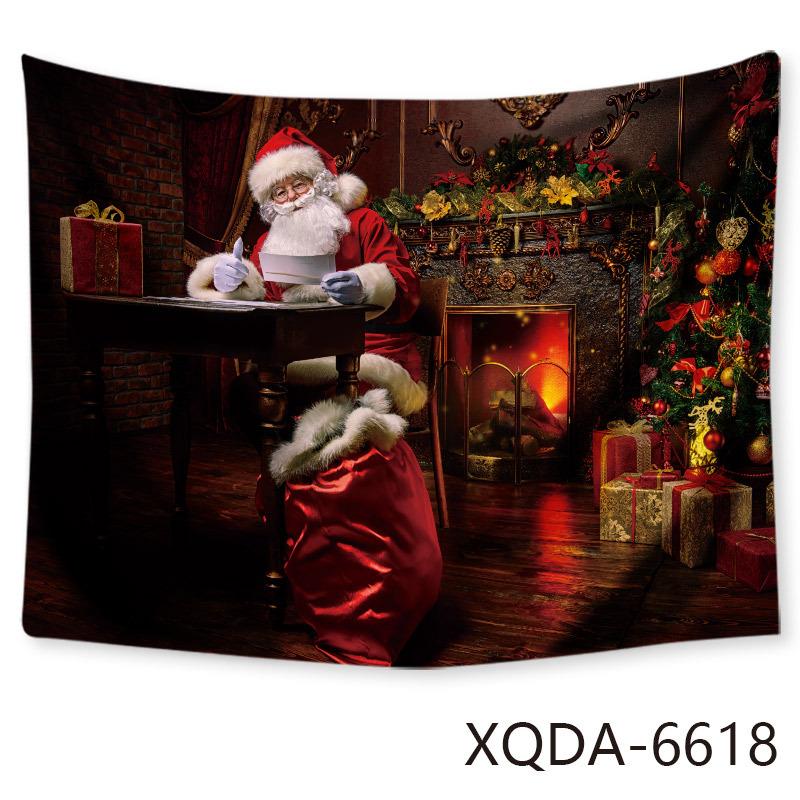 Weihnachts-Wandteppich, leuchtender Baum, Kamin-Hintergrund und Geschenk, Weihnachtsbaum-Sitzteppich, Hängetuch