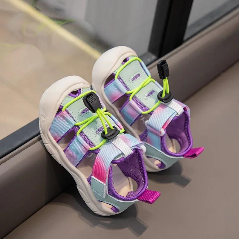 Children's Summer New Style Soft Bottom Sandals Fashionable Sports Shoes For Kids Baby Boys Girls Walking Shoes