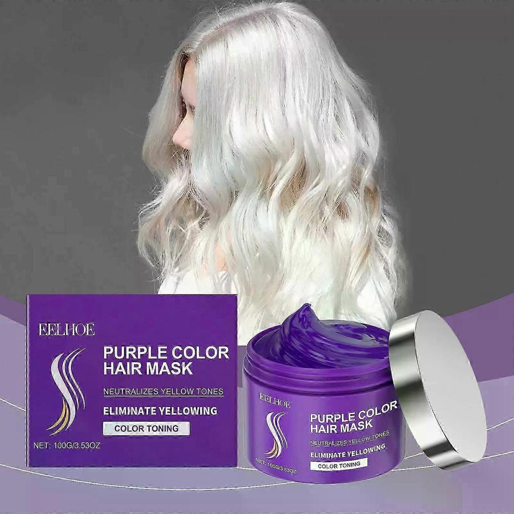 Maschera Viola alla Cheratina per Capelli - Trattamento Condizionante Profondo per Capelli Biondi per Neutralizzare i Riflessi Ramati