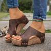 Women's Sandals High Heels Sandals With Wedges Shoes Woman Platform Sandals Summer Peep Toe Heeled Slippers Sandalias De Mujer