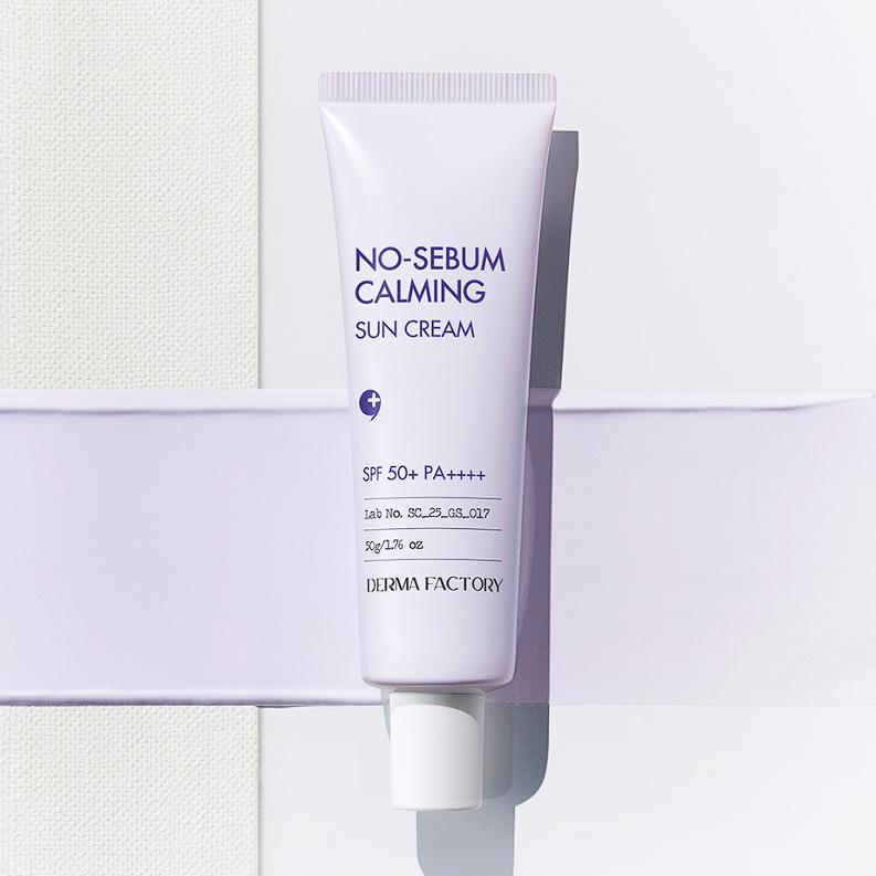 DERMA FACTORY No-sebum Calming Sun Cream SPF 50+ PA++++ 50g