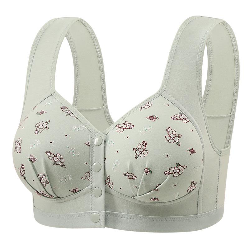 Women's Wireless Push-Up Anti-Sag Vest Bra - Large Size, Comfortable Front-Opening
