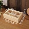 Dust-proof Wooden Tea Box with Clear Lid Desktop Organizer Tea Bag Holder  Hair Accessory