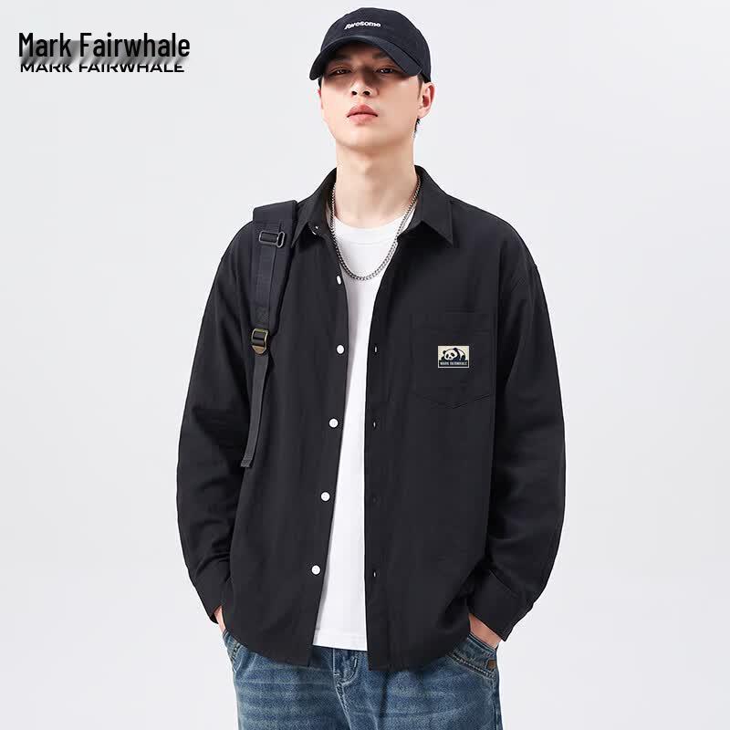Mark Fairwhale Men's National Trend Long-Sleeve Casual Shirt