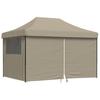 Vidaxl Tenda da Festa Pop-Up con 4 Pareti, Colore Tortora