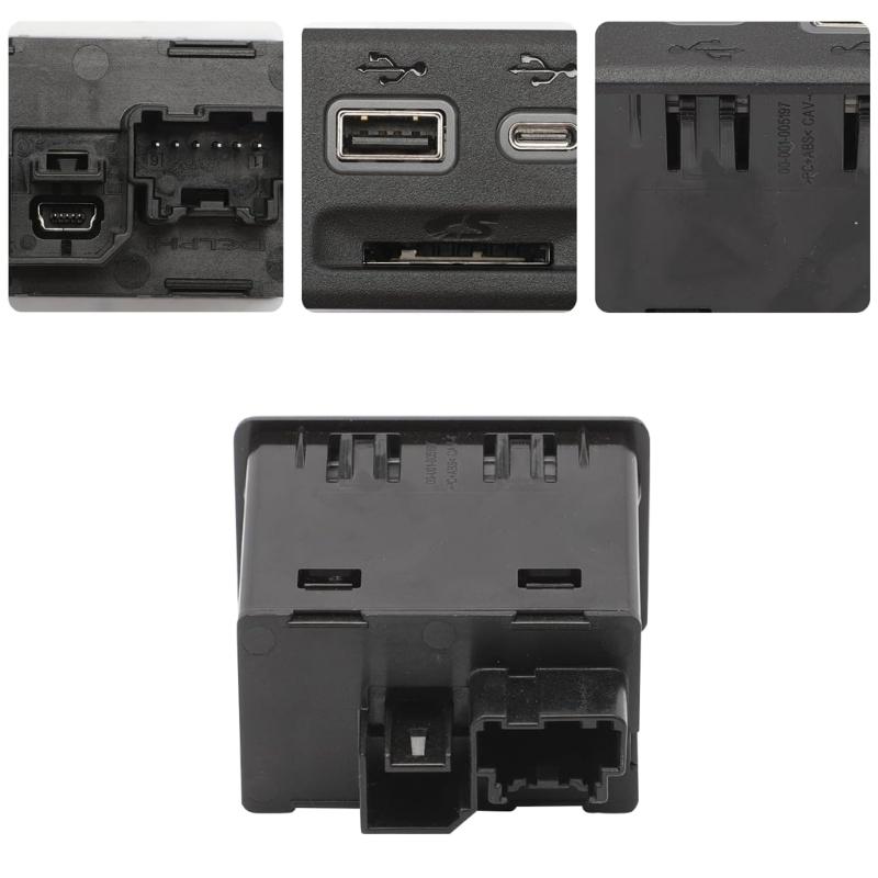 USB Port Socket Assembly Center Console Auxiliary for 1500 USB Socket Replace 13525431 13529869 13512377