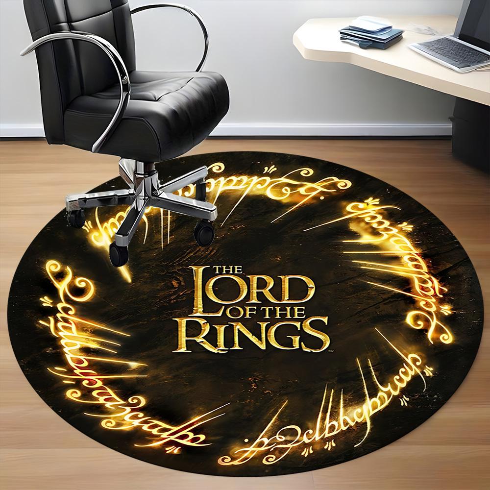 1pc The Lord of the Rings Office Round Area Rug, Under Office Chairs Bedroom Living Room Home Decor, Room Deco, Available in Various Sizes