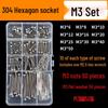 304 Stainless Steel Hex Head Screw Nut Set M2-M20