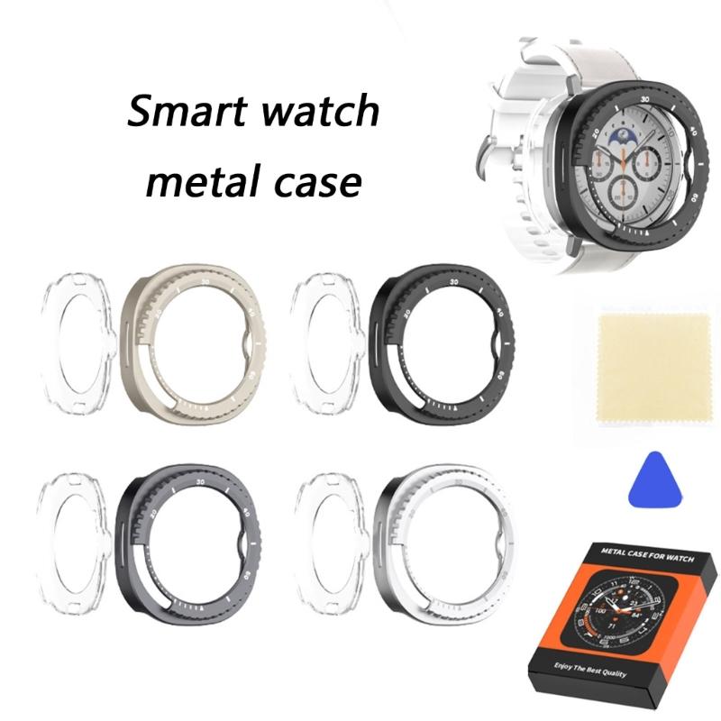 Metal Protective Cover for GXY W8C 46mm Scratch Resistance Impact Protections and Raised Frame Enjoy Screen Safety