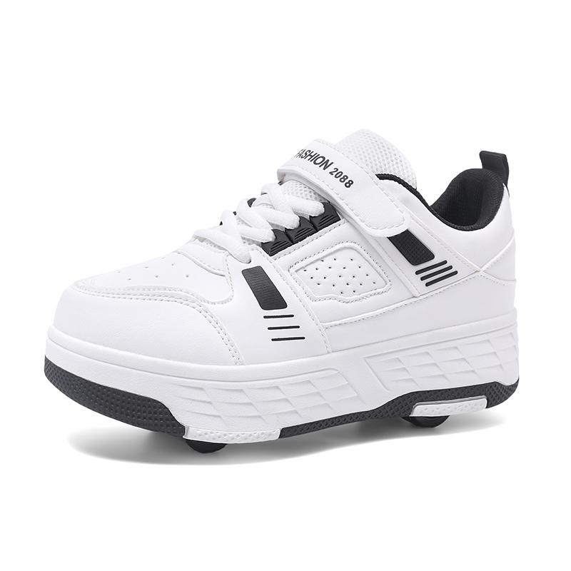 KIDS Four Wheel Skate Roller Shoes Sneakers Four Wheel Skating Shoes Children's Shoes Double Wheel Skating Shoes