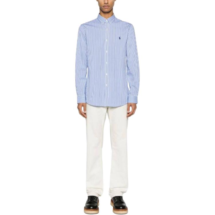 Polo Ralph Lauren All Fit Striped Stretch Poplin Shirt 710929344-001