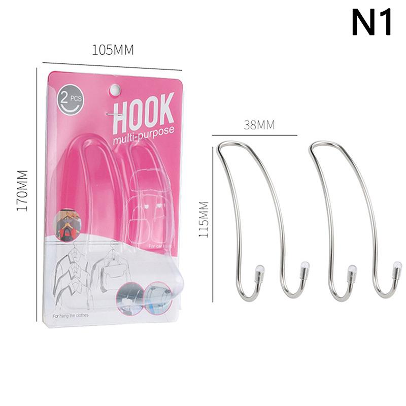 2Pcs Car Seat Hook Auto Hidden Back Seat Headrest Hanger For Handbag Shopping Bag Coat Storage Hanger Car Hook Organizer