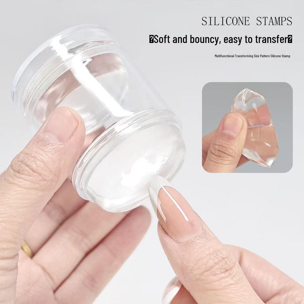 Silicone Nail Art Stamp: Double-Headed, Super Sticky, Transparent Lace, Butterfly & Floral Pattern Tool