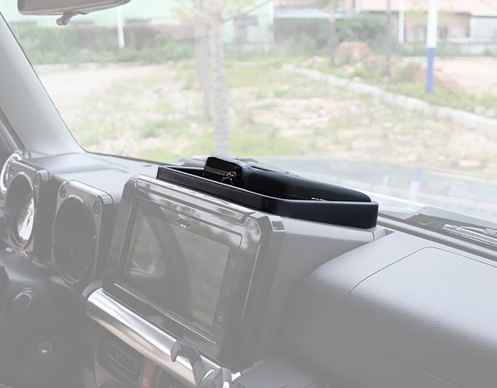 YOCTM Dashboard Tray for Suzuki Jimny Sierra and Nomad JC74 and Custom Interior Storage with Rubber Mat JB64, JB74, (2-Door 5-Door) (2019-2025) -