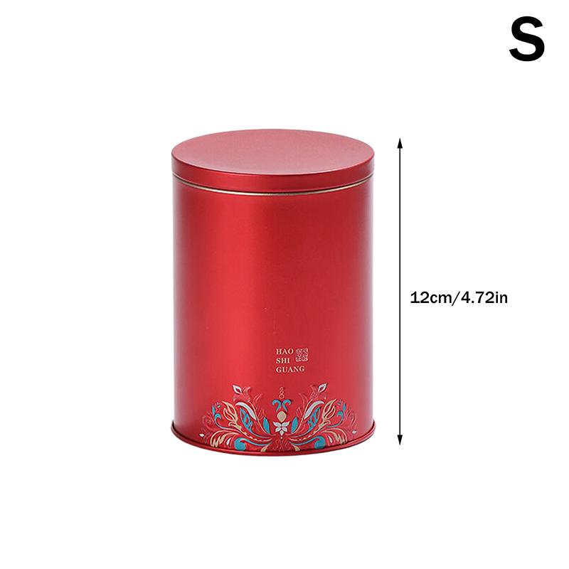 Tinplate Tea Caddy Sealed Storage Tank Portable Travel Tea Boxes Tea Tin Containers Coffee Canister Kitchen Spice Candy Jar