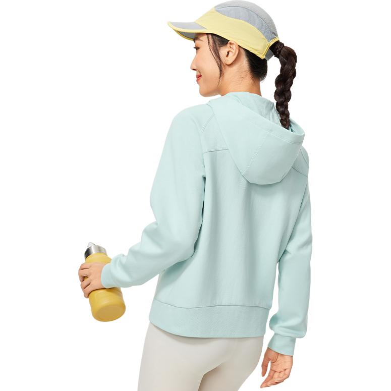 Li-Ning Minimalist Breathable Comfortable Hoodie Women tops Feather-Green AWDU158-3