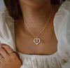 Custom Personalized Heart-Shaped Name Necklace With Birthstones for Wife Personalized Heart Custom Name Gift for Mother's Day