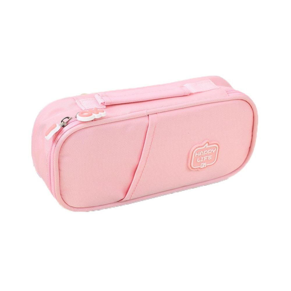 Canvas Pencil Cases Large Capacity Stationery Storage Pouch Students Pen Bag School Supplies