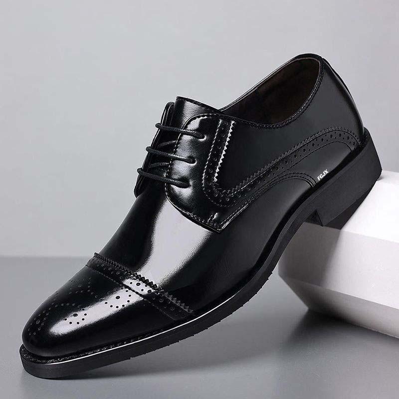 

Роскошные мужские оксфорды Модная деловая обувь Классическая обувь для светских мероприятий Мужская обувь Продвинутый британский стиль Повседневная обувь для мужчин 44 чёрный