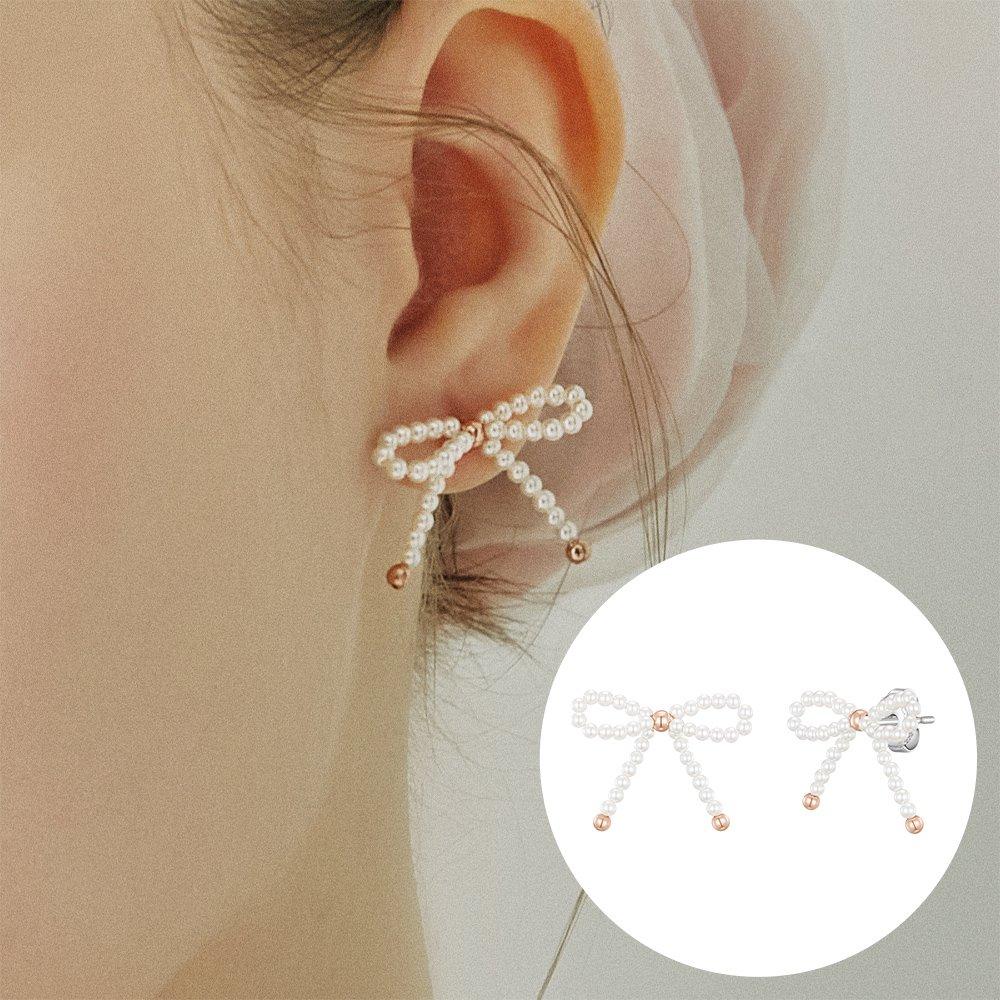Mariel Ribbon Pearl Bead Earrings (Jjljei4Bs356Sr000)