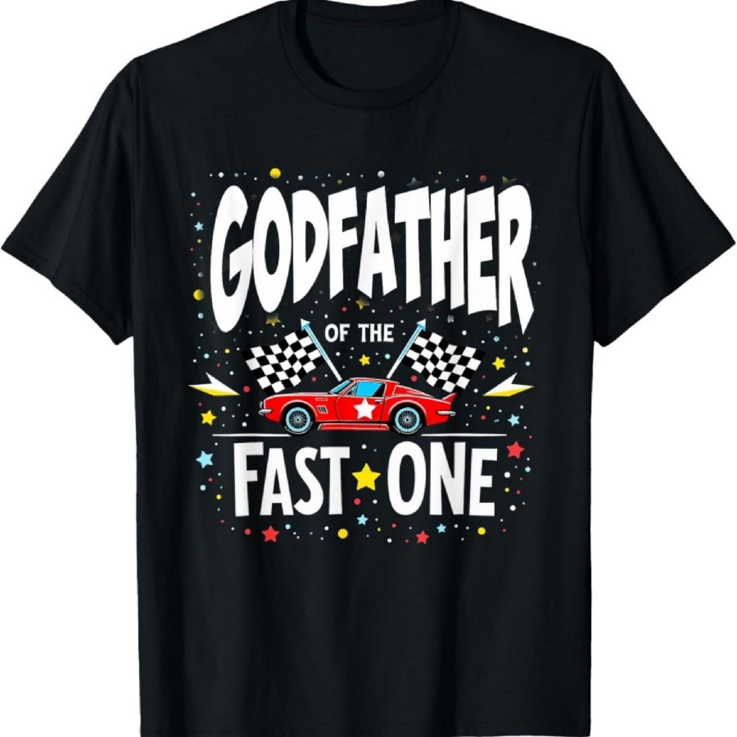 

Car Racing 1st Birthday Godfather Godfather Of The Fast One T-Shirt XXXXXL чорний