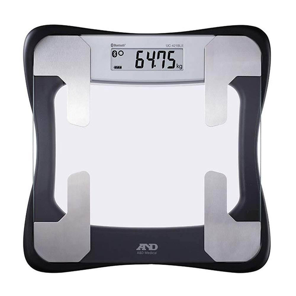 

A&D Body Composition Monitor, Smartphone Bluetooth, 50g, Black, UC-421BLE, Supports 5 Users, Features Tanita Algorithm