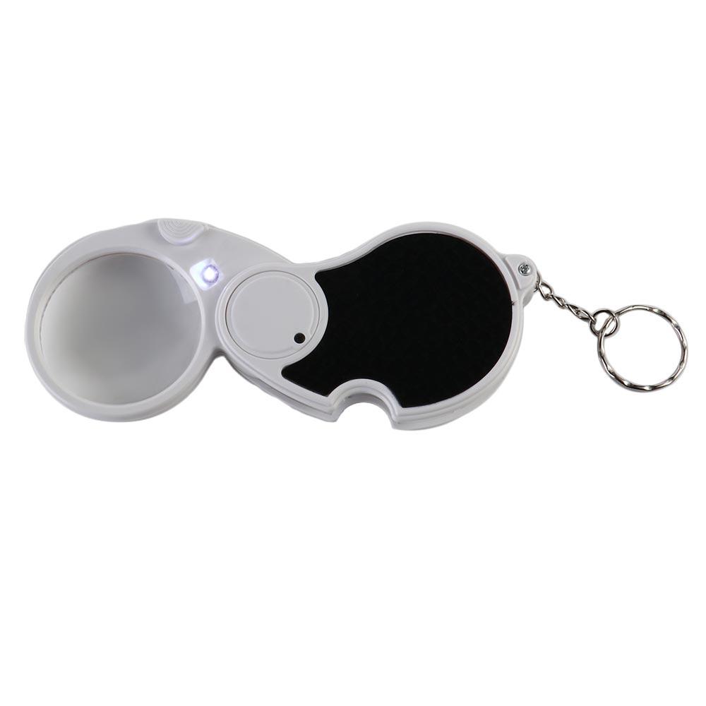 Handheld Key Chain Magnifier Folding Handheld Magnifier Pocket 5X Magnifying Glass Repair Tool