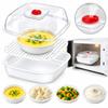 Food Grade Plastic Microwave Oven Steamer Box Microwave Vegetable Steamer  Daily Meal Preparation